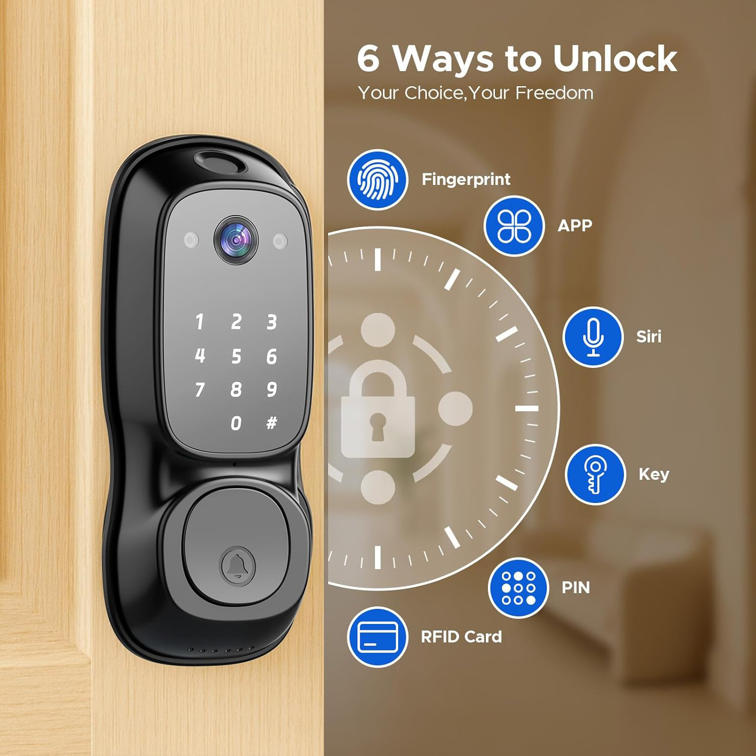 Tuya Wifi Smart Door Lock ‎Cam - огляд і ціна Electronics & Gadgets Beginning With D