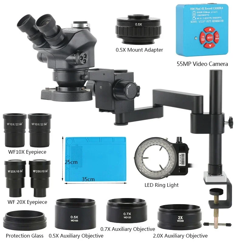 3.5X-200X Zoom Stereo Trinocul - огляд і ціна Digital Magnifier Reading
